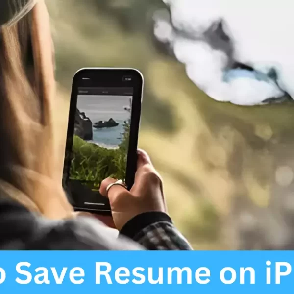 How to Save Resume on iPhone